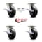 Service Caster 6 Inch Kingpinless Phenolic Wheel Caster Brakes 2 Swivel Locks SCC, 4PK SCC-KP30S620-PHR-SLB-BSL-2-SLB-2 - alternate 6
